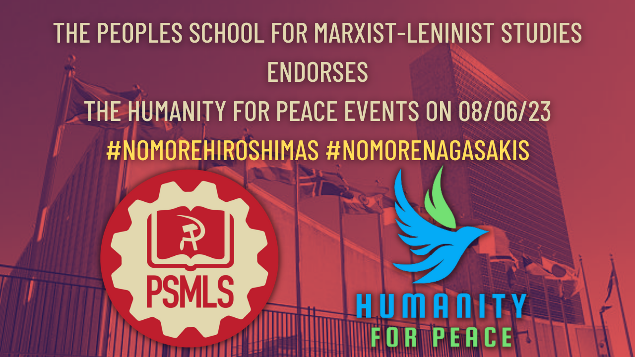 PEOPLES SCHOOL ENDORSES HUMANITY FOR PEACE EVENTS