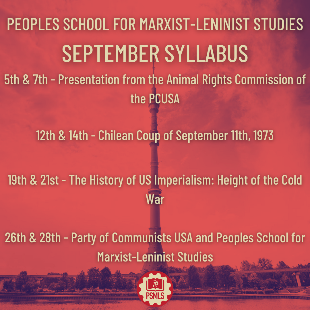 September Syllabus – Peoples School for Marxist-Leninist Studies