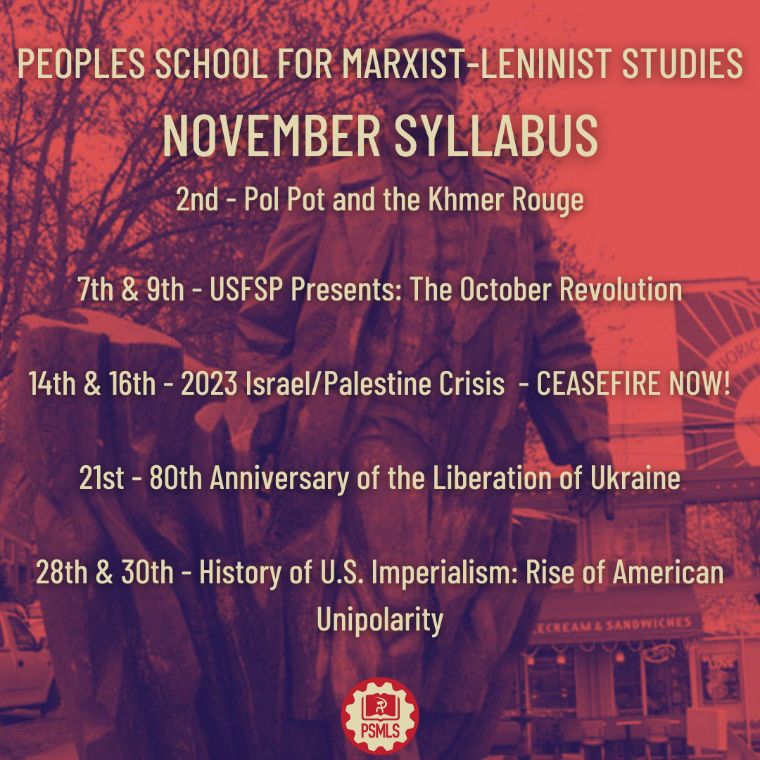 November Syllabus – Peoples School for Marxist-Leninist Studies
